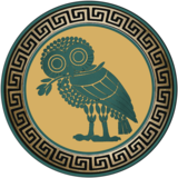 Non-Normative Standard — teal owl on cool gray, teal outer ring