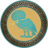 Non-Normative Standard — teal owl on cool gray, teal outer ring